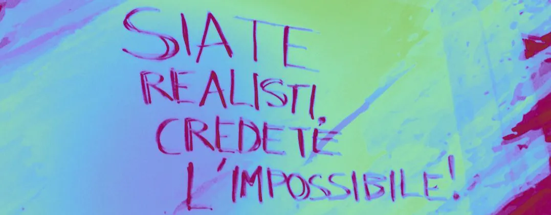 Siate realisti credete l'impossibile, motto che mi accompagna ormai da tempo. Simbolo anche della mia missiva periodica su Substack (non è una newsletter).