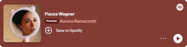 Piazza Wagner Aurora Ramazzotti